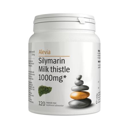Silymarin Milk thistle 1000 mg, 120 capsule moi, Alevia