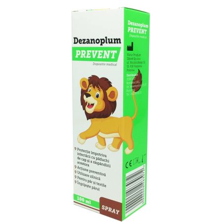 Spray Prevent impotriva paduchilor Dezanoplum, 100 ml, Zdrovit