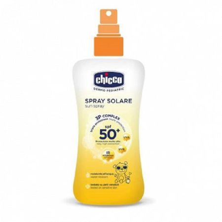 Spray protectie solara dermopediatrica, SPF 50+, 09159, 150ml, 0 luni+, Chicco