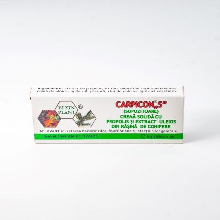 Supozitoare Carpicon S, 10x1.5 g, Elzin Plant