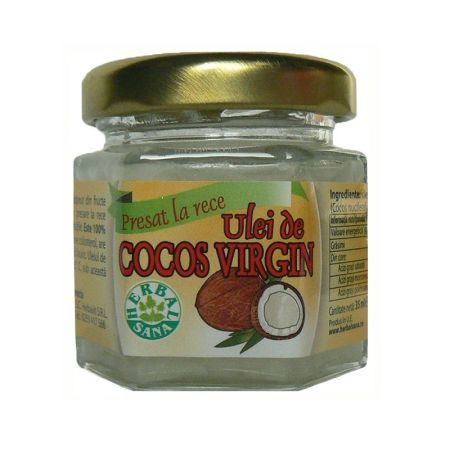 Ulei cocos presat la rece, 35 ml, Herbal Sana