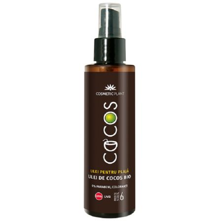 Ulei pentru plaja, ulei de cocos Bio SPF 6, 150 ml, Cosmetic Plant