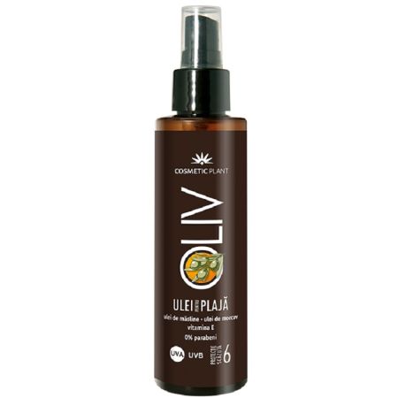 Ulei spray pentru plaja cu ulei de masline, morcov si vitamina E SPF 6, 150 ml, Cosmetic Plant
