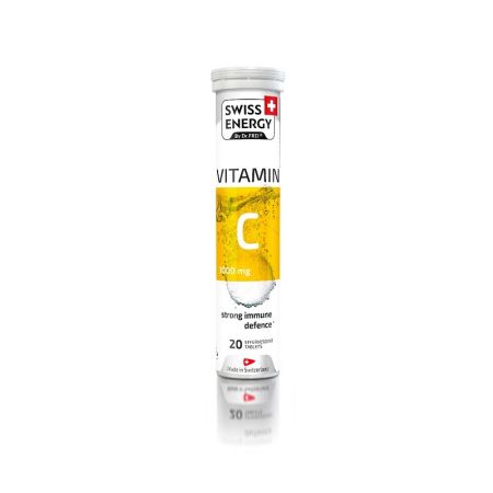 Vitamina C, 1000 mg, 20 tablete efervescente, Swiss Energy