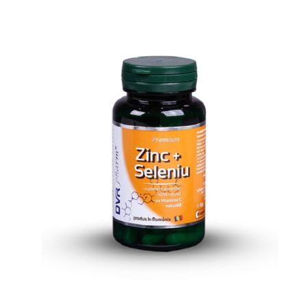 Zinc, Seleniu cu Vitamina C Naturala, 60 capsule, DVR Pharm