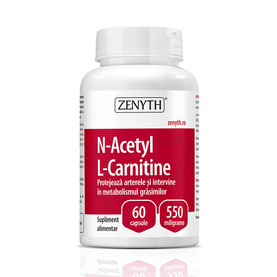 N-Acetyl L-Carnitine, 550 mg, 60 capsule, Zenyth