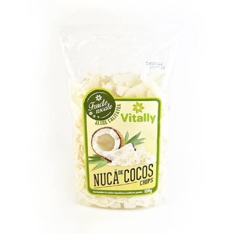 Nuca de cocos chips, 100 g, Vitally