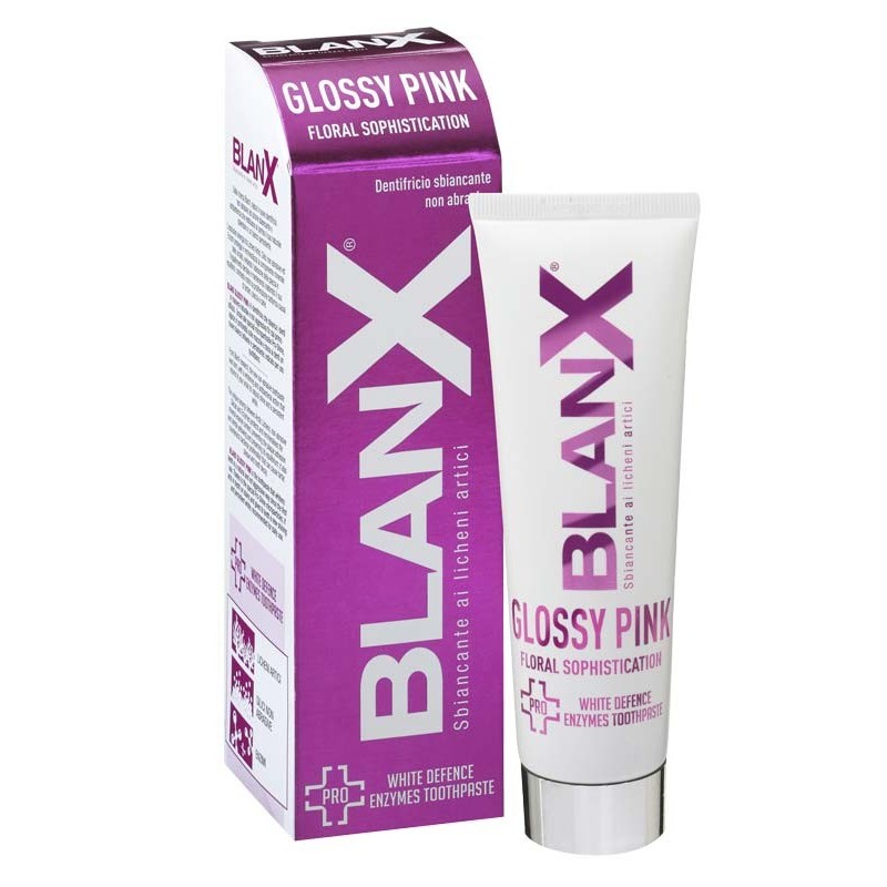 Pasta de dinti Pro Glossy Pink cu enzime, BlanX, 75 ml, Coswell