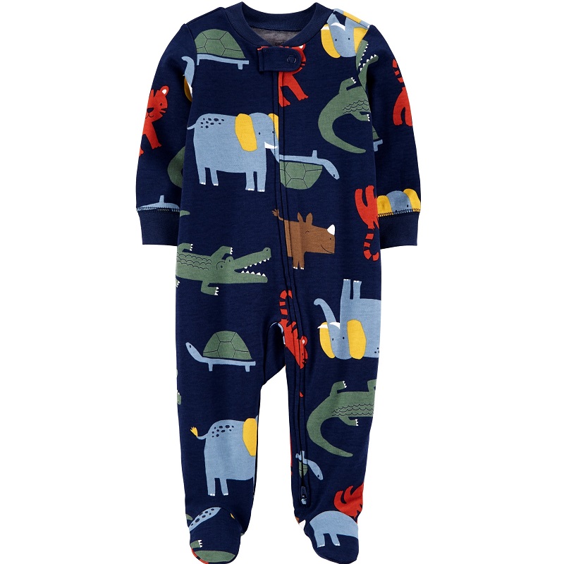 Pijama cu fermoar reversibil Bluemarin, Animale, 6 luni, 1I506310, Carter's
