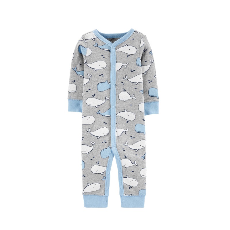 Pijama Gri cu Balena, 0 luni, 1H298110, Carter's