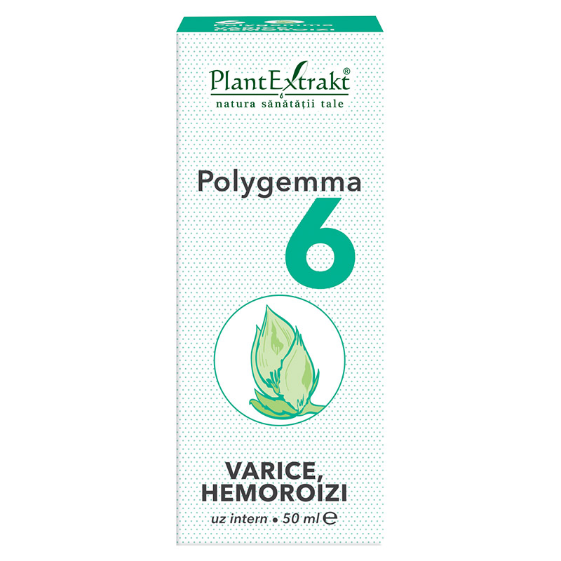 Polygemma 6, Varice, Hemoroizi, 50 ml, Plant Extrakt