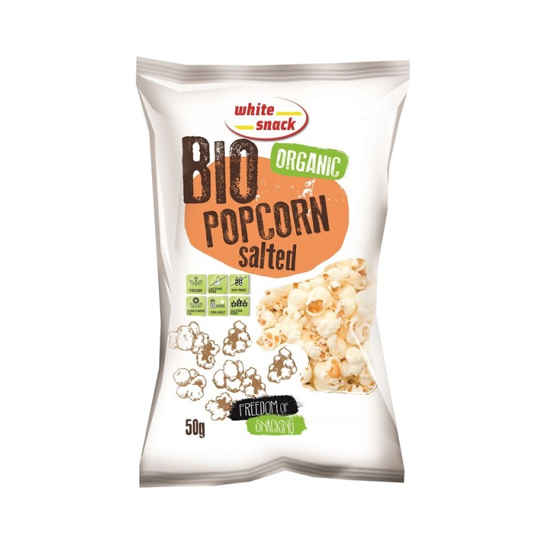 Popcorn Bio, 50 g, White Snack