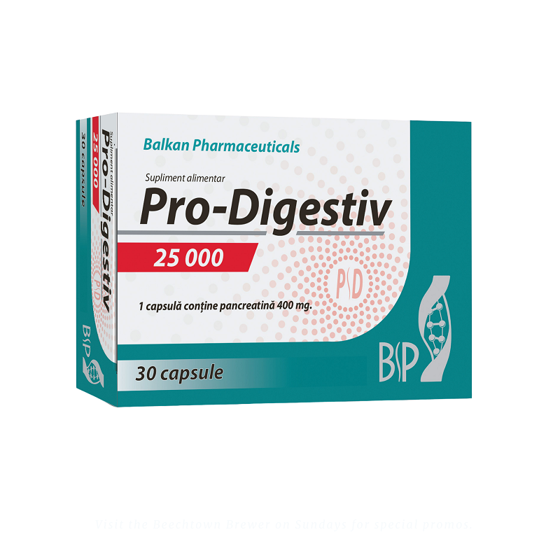 Pro digestiv 25000 UI, 30 capsule, Balkan Pharmaceuticals, Esvida