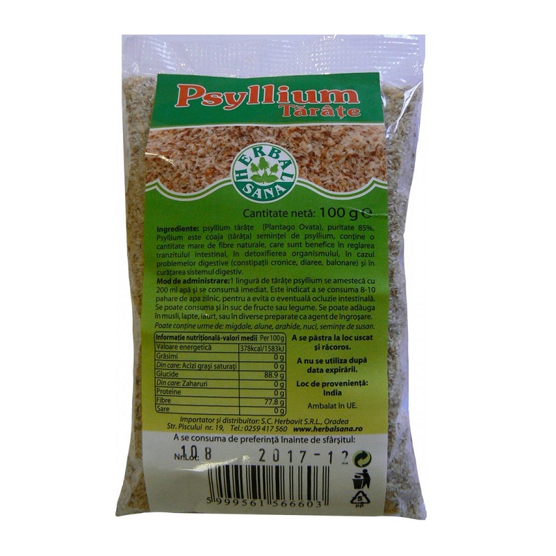 Tarate Psyllium, 100 g, Herbal Sana