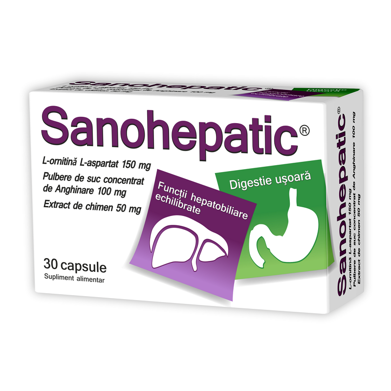 Sanohepatic, 30 capsule, Zdrovit