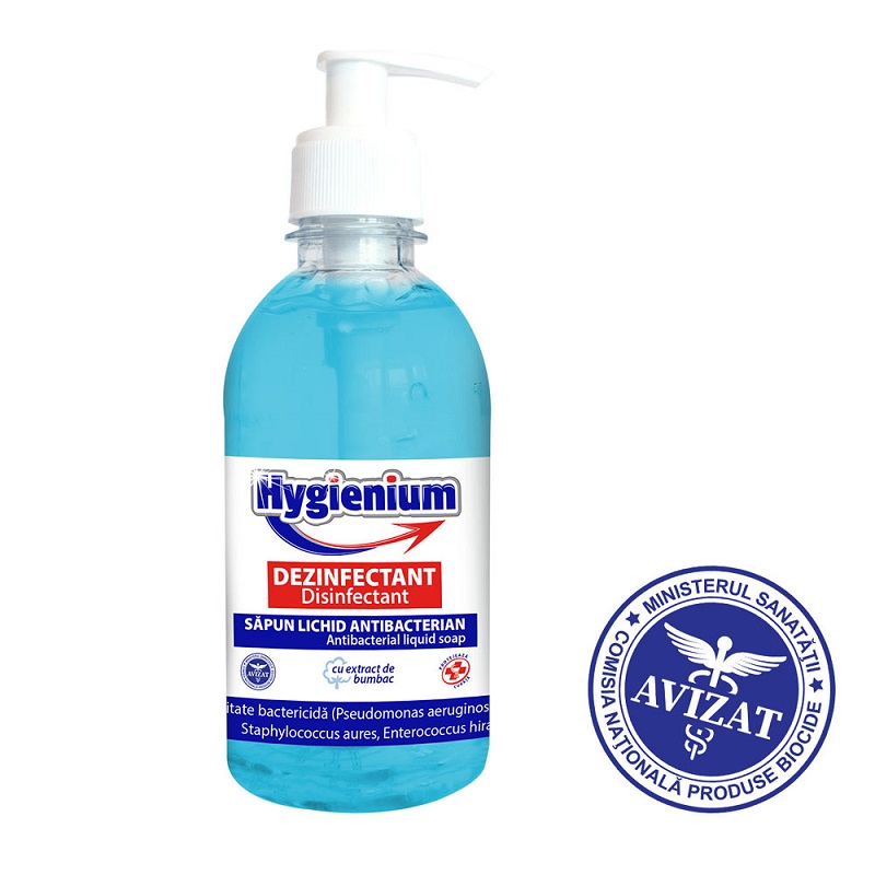Sapun lichid Antibacterian, 300 ml, Hygienium