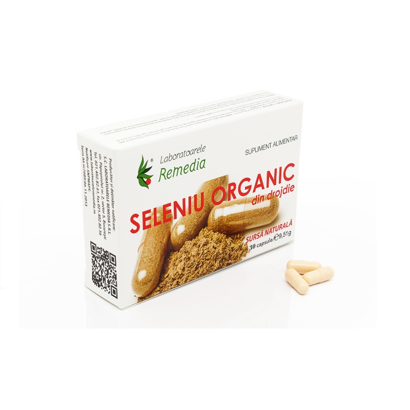 Seleniu Organic, 30 capsule,, Remedia