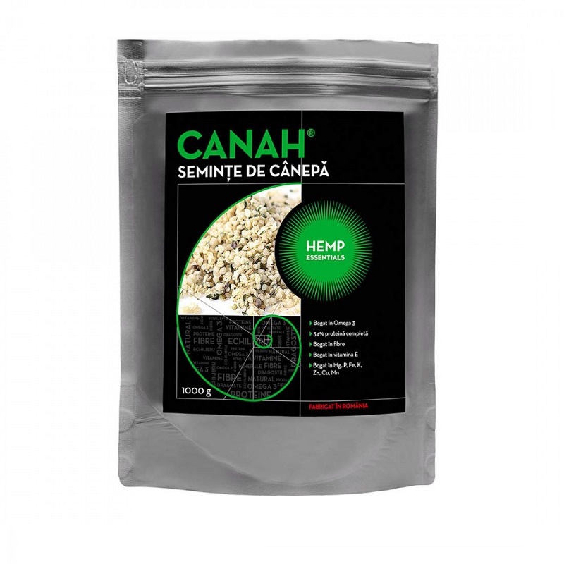 Seminte decorticate de canepa, 1000 gr, Canah