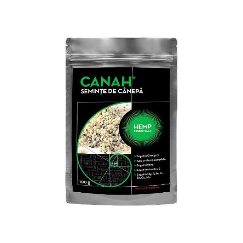 Seminte decorticate de canepa, 100 gr, Canah