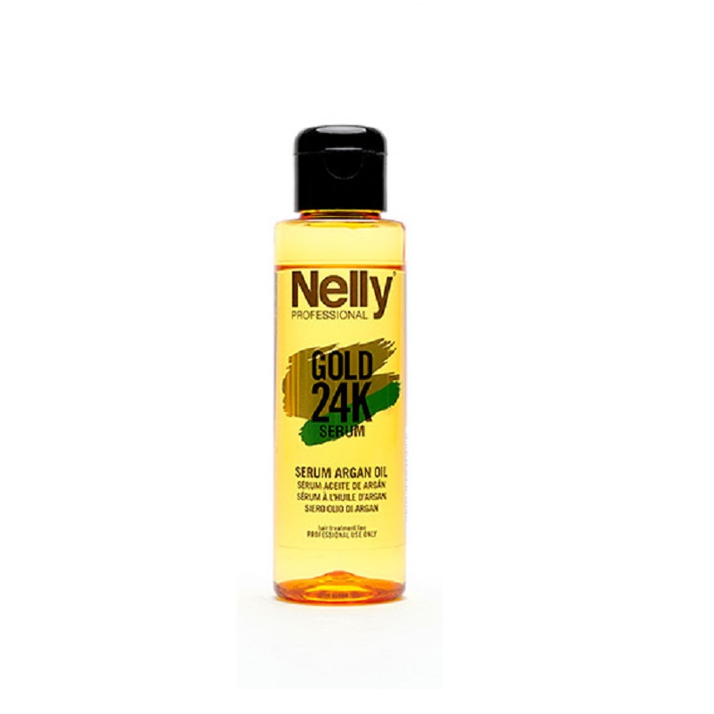 Serum cu ulei de Argan Gold 24K, 100 ml, Nelly Professional
