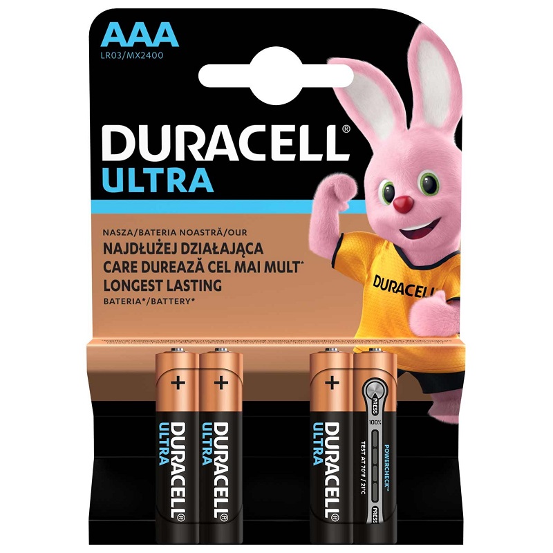 Set baterii Ultra AAAK4, Duracell