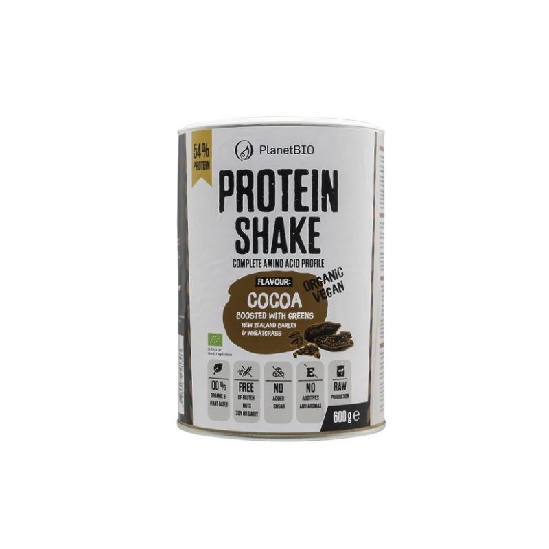 Shake proteic cu cacao, 600g, Planet Bio