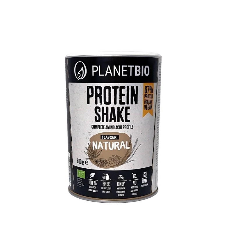 Shake proteic Natural, 600 gr, Planet Bio