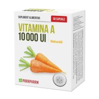 Vitamina A, 10000 Ui, 30 capsule, Parapharm