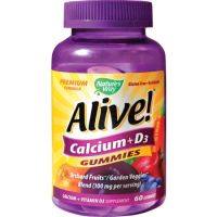 Calciu si vitamina D3, Alive, 60 jeleuri, Natures Way