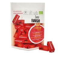 Caramele Bio cu aroma de capsuni, 150 g, Super Fudgio