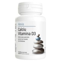 Calciu cu Vitamina D3, 120 comprimate, Alevia
