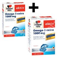 Pachet Omega 3 extra, 1000 mg, 120 + 60 capsule, Doppelherz