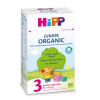 Lapte praf formula de crestere Organic 3, +12 luni, 500 g, Hipp