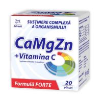 Calciu, Magneziu, Zinc si Vitamina C Forte, 20 plicuri, Zdrovit