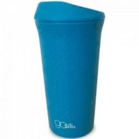Cana multifunctionala din silicon cu capac GoSili, Royal Blue, 473 ml, Silikids