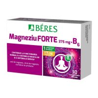 Magneziu forte 375 mg + B6, 30 comprimate, Beres