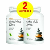 Pachet Ginkgo Biloba 100 mg, 60+60 comprimate, Alevia