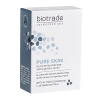 Sapun negru detoxifiant cu carbune activ Pure Skin, 100 g, Biotrade