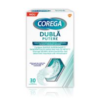 Tablete Dubla Putere pentru curatarea protezei dentare , 30 buc, Corega