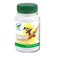 Vitamina C 1000mg cu grapefruit, macese si acerola, 100 comprimate, Pro Natura