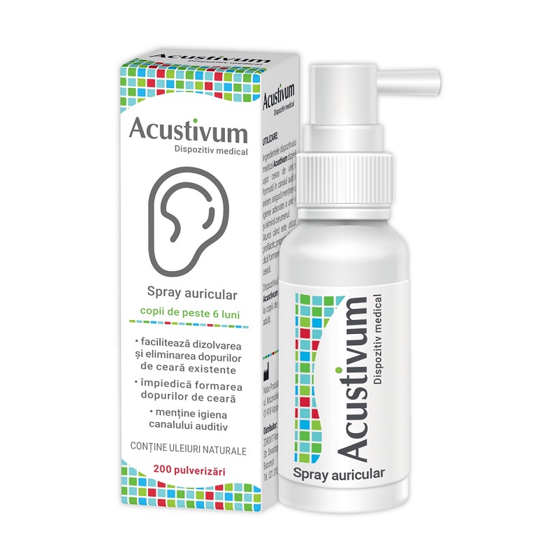 Spray auricular Acustivum, 20 ml, Zdrovit