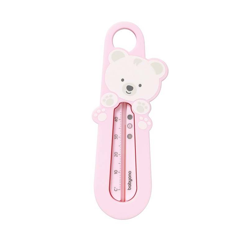 Termometru pentru baie, ursulet roz. Babyono