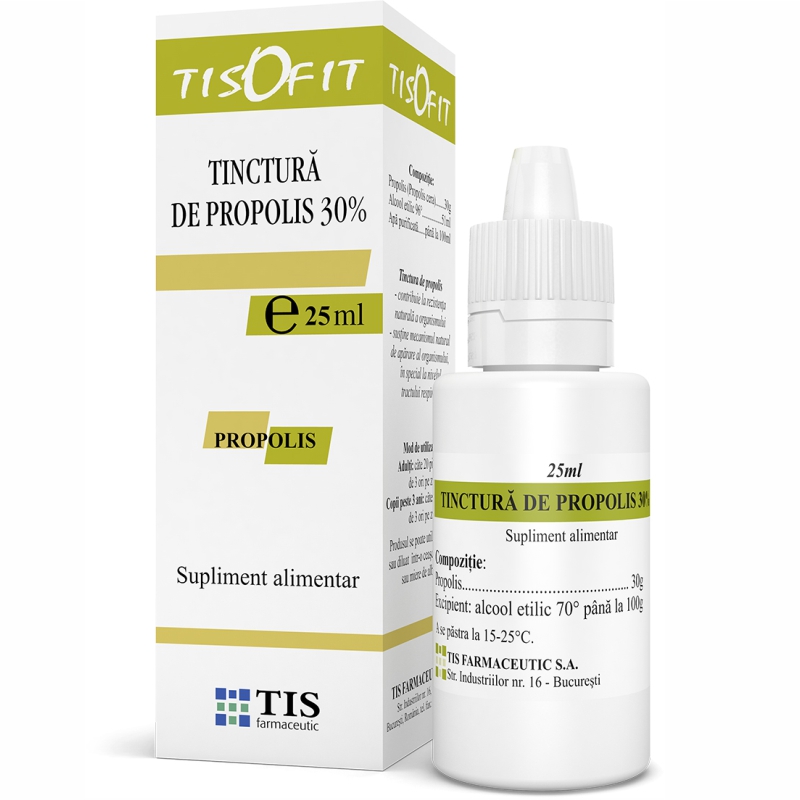 Tinctura de propolis 30% Tisofit, 25 ml, Tis Farmaceutic