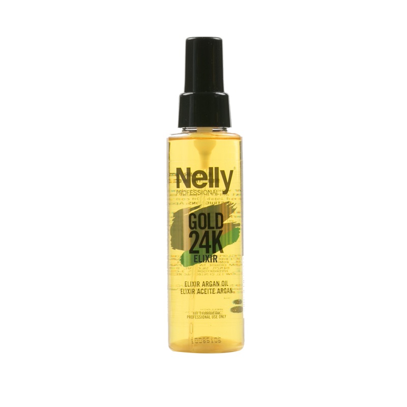 Ulei de argan Gold 24K Elixir, 100 ml, Nelly Professional