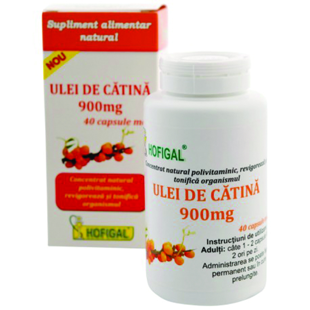 Ulei de catina, 900 mg, 40 capsule, Hofigal
