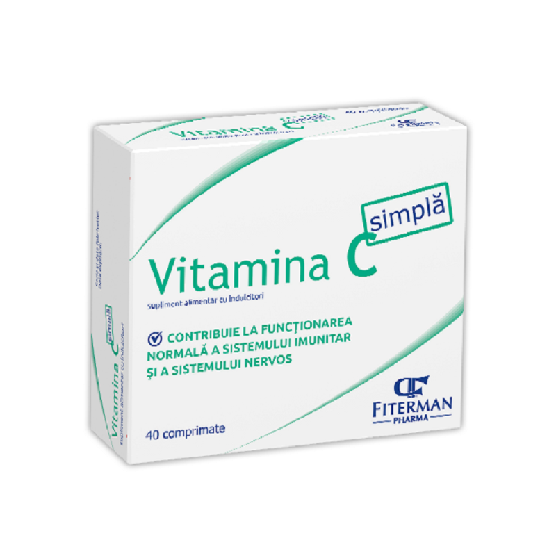 Vitamina C simpla 180mg, 40 comprimate, Fiterman