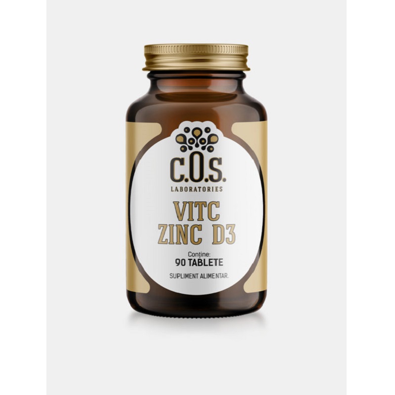 Vitamina C Zinc, D3, 90 tablete, Cos Laboratories