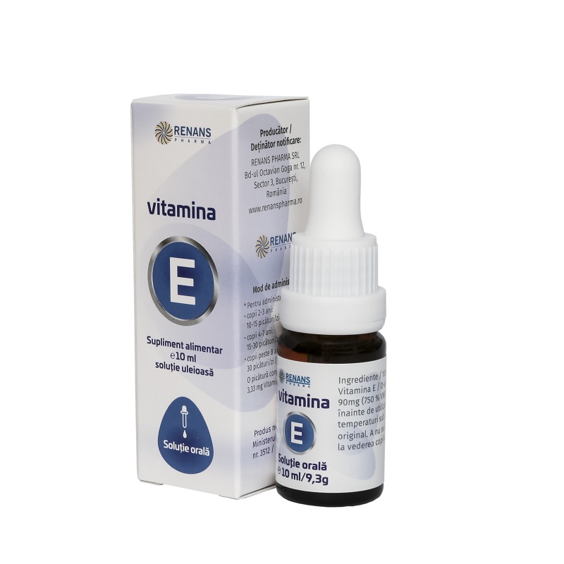 Vitamina E solutie orala, 10 ml, Renans