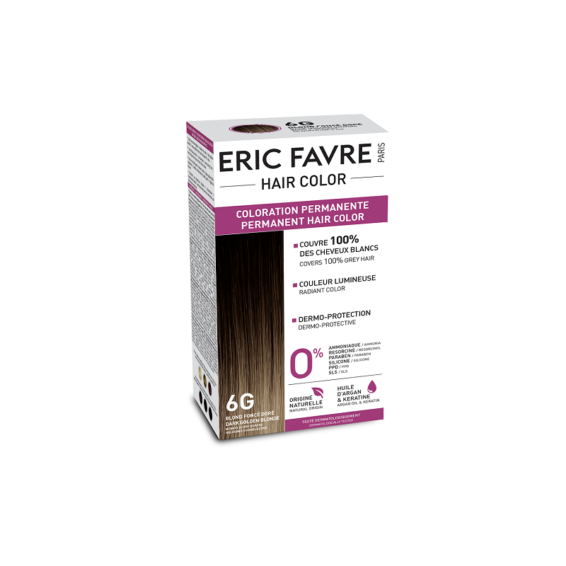 Vopsea de par nuanta 6G, Blond Inchis Auriu, 130 ml, Eric Favre